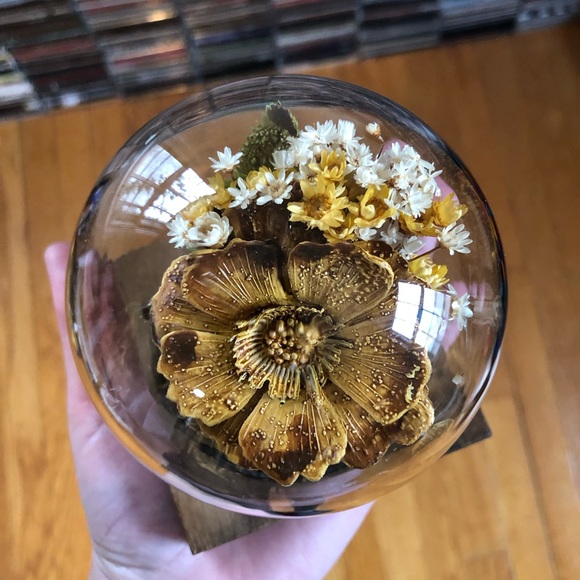 Vintage Glass Incased Flower Arrangement by Leonard Creations - Picture 9 of 10